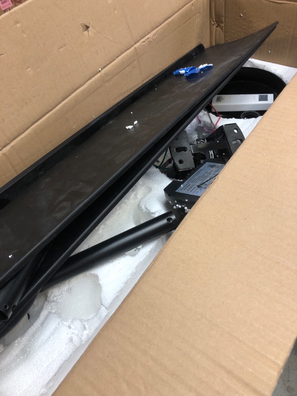 Photo 1 of WINGBO 52" DC Ceiling Fan Without Lights, Matte Black Ceiling Fan with Remote, 3 ABS Plastic Blades, 6 Speed Reversible DC Motor, Ceiling Fan No Light for Kitchen Bedroom Living Room