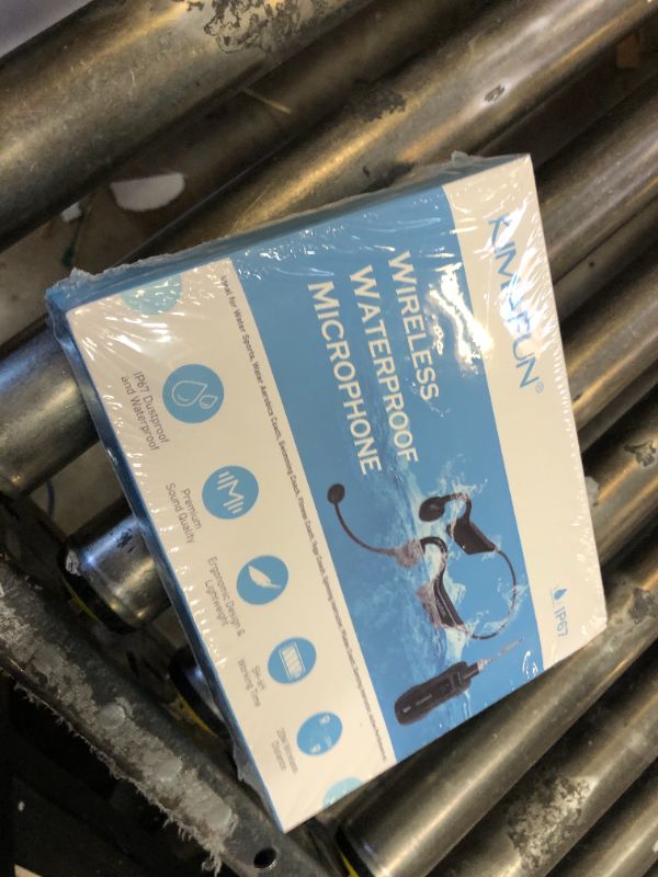 Photo 1 of KIMAFUN 2.4G Headset Dual Wireless Microphone for 2 People, IP67 Waterproof Sweatproof Fitness Microphone for Water Aerobics, Swimming Coach, Fitness Instructor, Yoga, Spinning, Teaching, GWP91-1