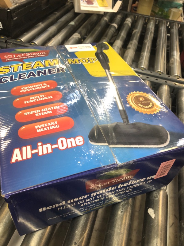 Photo 1 of Let'Steam Fastest Heating Steam Mop with Detachable Handheld Steam Cleaner, Powerful Floor Steamer for Cleaning Hardwood, Laminate Floor, Tiles and Grout, 17 Multi-purpose Accessories & Washable Pads