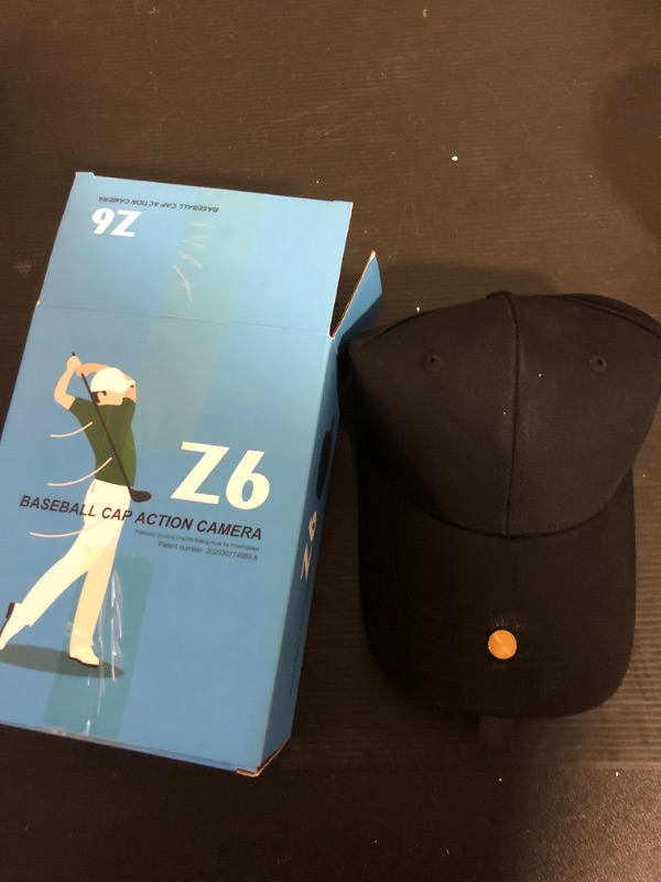 Photo 1 of Baseball with Action Camera, Sporting Action Camera Baseball Hat for Driving, Outdoor Sports, Fishing, Cycling, 128GB Expandable, 120° Wide Angle, Baseball Video Camera