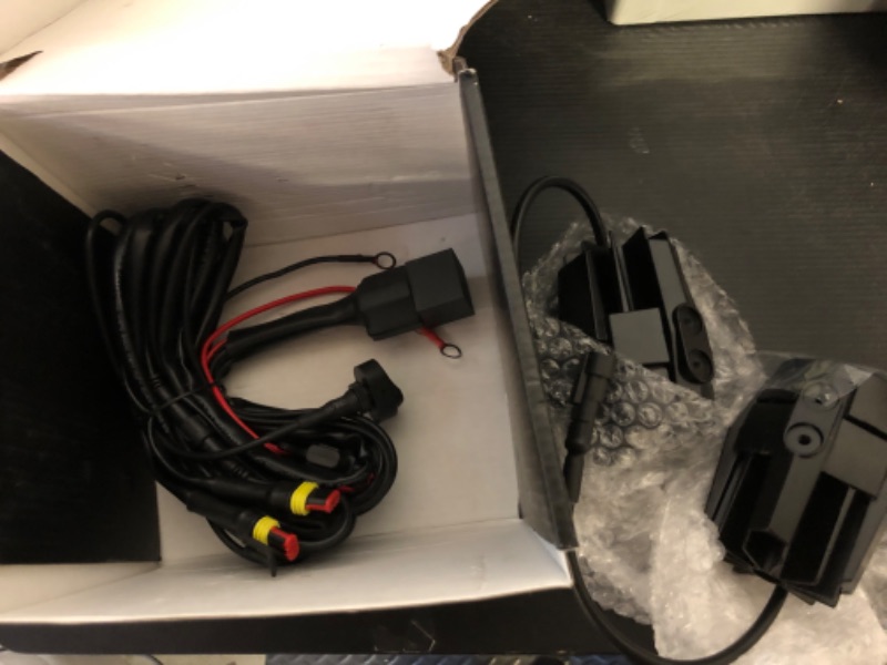 Photo 1 of BWCarid LED Motorcycle Auxiliary Spot Driving Fog Lights with Switch Wiring Harness Mount Bracket Kit for Adventure R1200GS F700GS F650gs K1600 Cruise Touring Motorcycle 40W