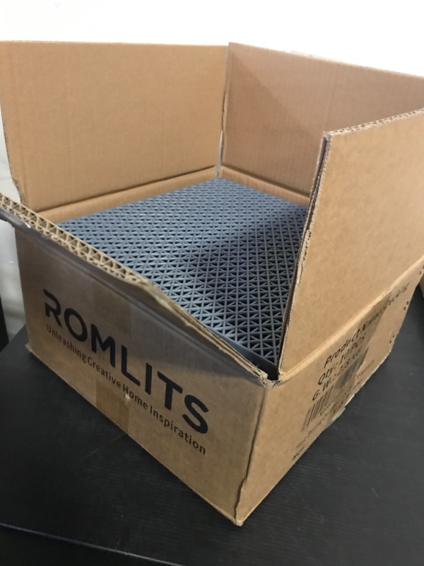 Photo 1 of Fast-drying Outdoor Decking for Garden, Kennel, Storage Shed, Basement, Garage, Patio, Balcony,Bathroom, 10 PCS 12''x12'' Heavy-duty Interlocking Decking Tiles, Maximum Bearing Capacity up to 6613 LBs