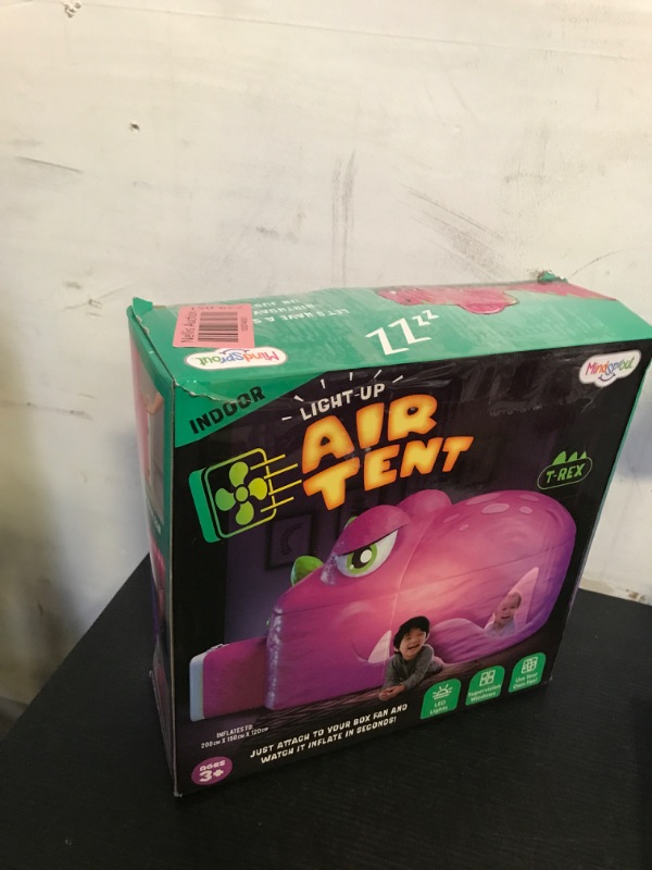 Photo 1 of Light-Up Air Tent, Inflatable Blow Up Tent - 30 Seconds Setup - Kids Toys, Age 3 4 5 6 7 8 Years Old - Fort Building - Birthday Gift Idea for Boys and Girls Ages 4-6, Dinosaur Toys