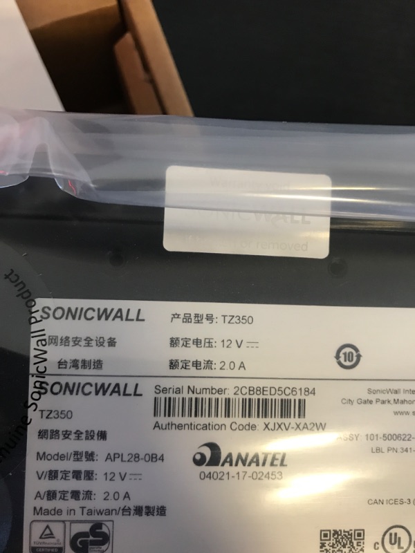 Photo 3 of SonicWall TZ350 1YR TotalSecure Adv Ed 02-SSC-1843