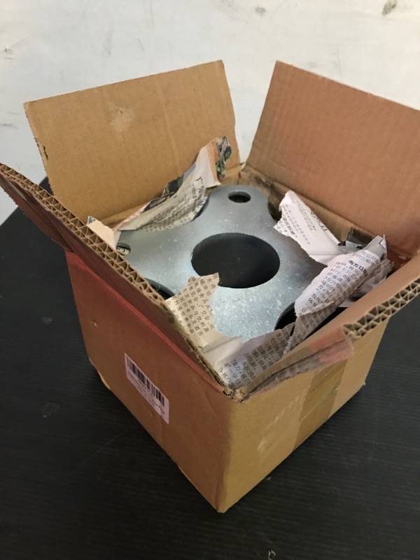 Photo 1 of Chain Link Fence Post 2 1/2" Floor Flange, Pipe Flange Galvanized Fence Post, Fence Post Base (Pack of 1)