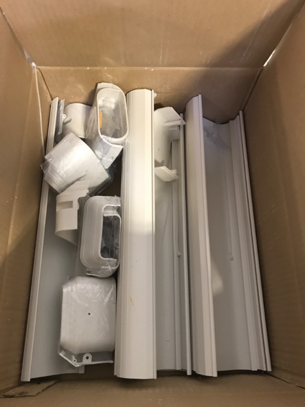 Photo 1 of WEETALL 4" 9.5Ft Mini Split AC Line Set Cover Kit with Flexible Pipe, Upgrade PP Decorative Cover for Central AC and Heat Pump Systems Tubing Cover