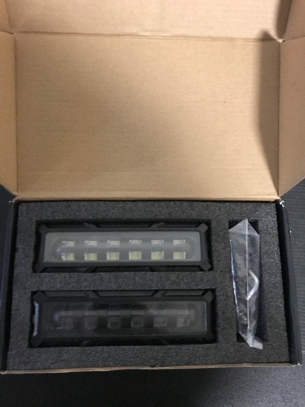 Photo 1 of NAOEVO 6 Inch LED Light Bar, 50W 2600LM Lens Spot Lights, LED Fog Lights - LED Off Road Lights for Trucks/Cars/Boat, 2 Pcs (White)