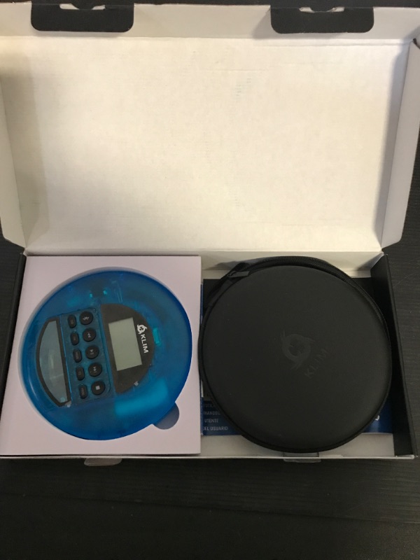 Photo 2 of KLIM Nomad Transparent Blue - Portable CD Player Walkman with Long-Lasting Battery - Includes Headphones - Discman MP3 Player - TF Card FM Radio Bluetooth AUX - Ideal for Home, Cars - Version