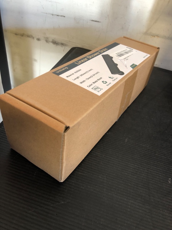 Photo 1 of WEBANG 12 Inch Shower Linear Black Drain Rectangular Floor Drain with Accessories Reversible 2-in-1 Cover Tile Insert Grate Removable SUS304 Stainless Steel CUPC Certified Matte Black