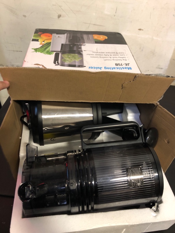 Photo 1 of Cold Press Juicer, 5.4" Wide Feed Chute Juice Extractor Machine with 400W, High Juice Yield, Slow Masticating Juicer for Whole Vegetables & Fruits