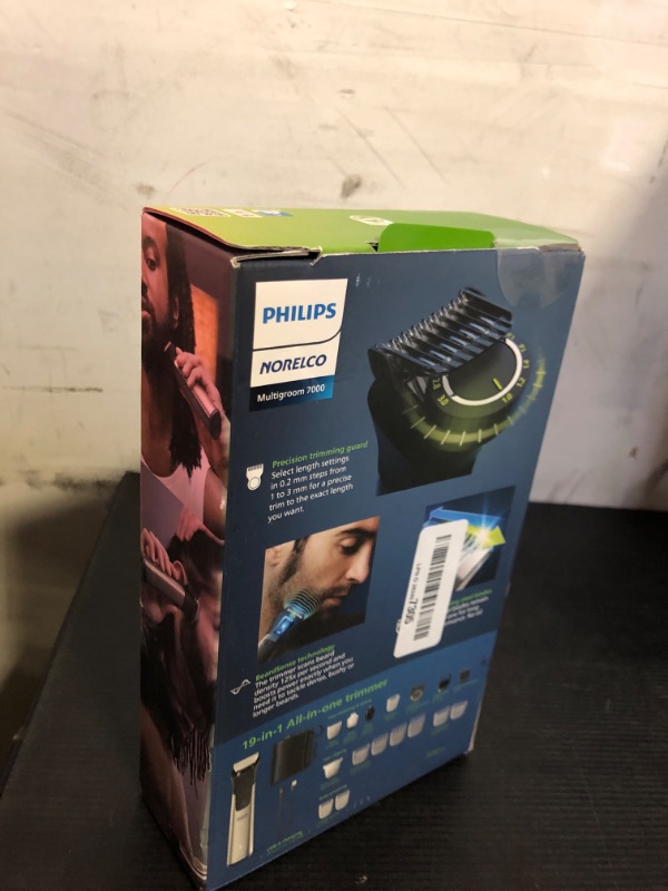 Photo 1 of Philips Norelco Multigroom 7000 Series, All-in-One Trimmer, Beard Trimmer and Hair Clipper, 19-Piece Men's Grooming Kit for Beard, Head, Hair, Body, and Face, Soft Pouch, MG7910/49