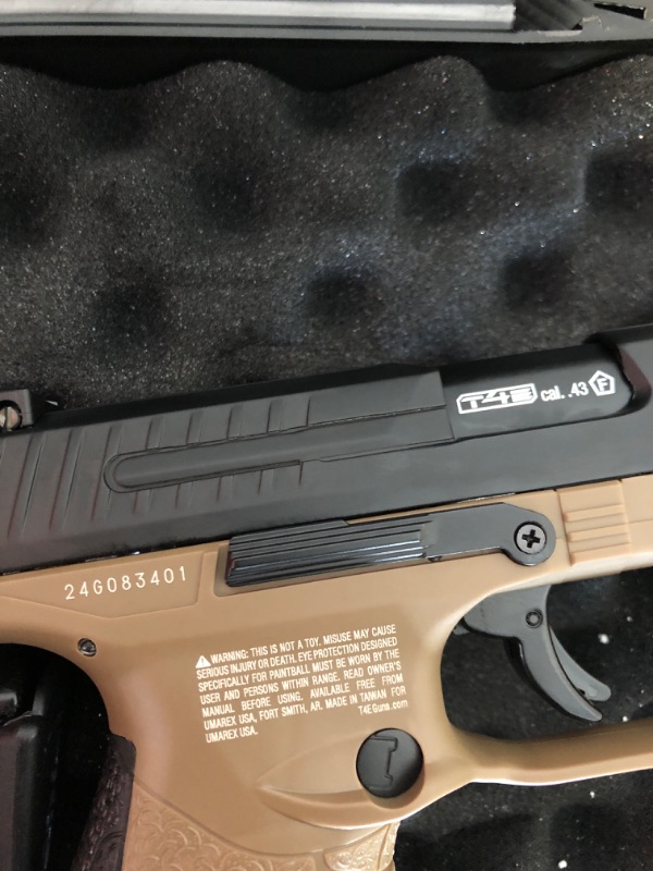 Photo 3 of Umarex T4E Walther PPQ .43 Caliber Training Pistol Paintball Gun Marker, Flat Dark Earth