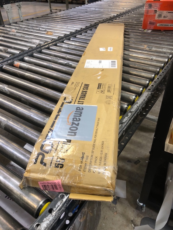 Photo 1 of POWERTEC 71692 55” Track Saw Guide Rail for DeWalt | Extruded Aluminum | Replacement for DeWalt Track Rail Woodworking Tool, Clamping Options