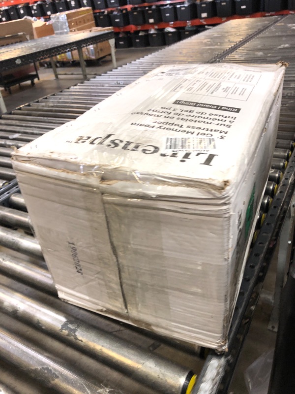 Photo 1 of LINENSPA Memory Foam Mattress Topper - 3 Inch Gel Infused Memory Foam - Plush Feel - Cooling and Pressure Relieving - CertiPUR Certified - Dorm Room Essentials - King Size