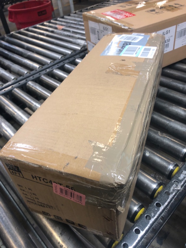 Photo 1 of 4 FT Artificial Skinny Christmas Tree,Unlit Blue Spruce Slim Pencil Xmas Tree with 566 PE&PVC Mixed Branch Tips,Hinged Pine Tree with Metal Stand for Home Office Décor