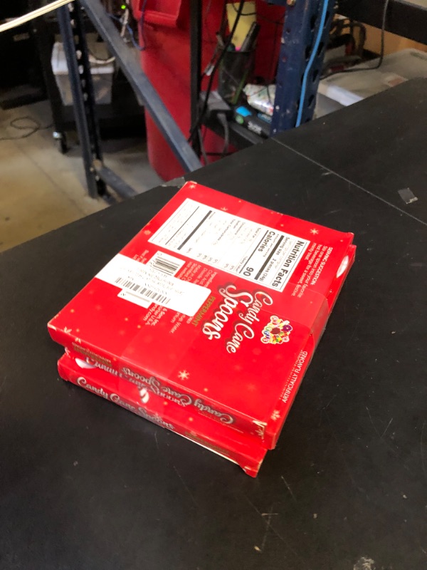 Photo 1 of Candy Cane Peppermint Spoons, Edible Stirring Sticks for Hot Chocolate Beverages, Cocoa, Tea, Coffee, Stocking Stuffers Holiday Gifts, 3 Pack, 2.54 Ounces  EXP 6/5/2025