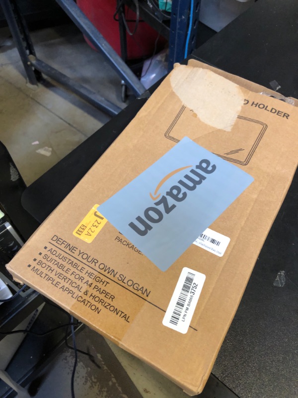 Photo 1 of Adjustable Sign Poster Stand with Aluminum Snap Open, 8.5 x 11 Inch Reusable Frame for Advertising Business Menu Sign Holder, Vertical and Horizontal View Sign Displayed (Black, 2 Pack)