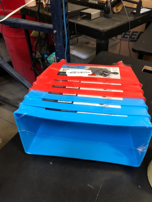 Photo 1 of Superio Snow Brick Maker Igloo Fort Block Form Outdoor Winter Snow Toys Sand Castle Building Kit for Adults and Kids Sandbox, Beach, Sand Toys (Red/Blue)