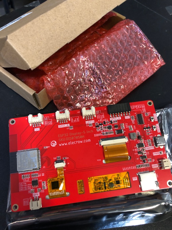 Photo 1 of ESP32 Touchscreen Monitor 5 Inch TFT LCD Touch Screen 800x480 SPI HMI Display ESP32-S3-WROOM