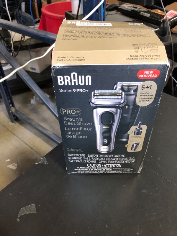 Photo 1 of Braun Series 9 PRO+ 9577cc Electric Razor for Men, 5 Pro Shave Elements & Precision Long Hair Trimmer, 6in1 SmartCare Center, PowerCase for Mobile Charging, Wet & Dry, 60min Battery Runtime