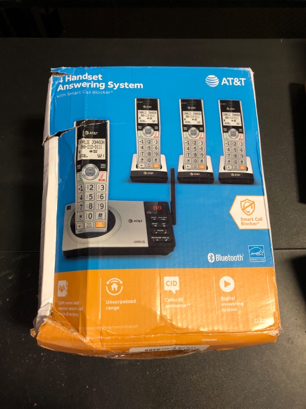 Photo 3 of AT&T CL82207 + (2) CL80107 DECT 6.0 Digital Technology 3 Handset Phone System