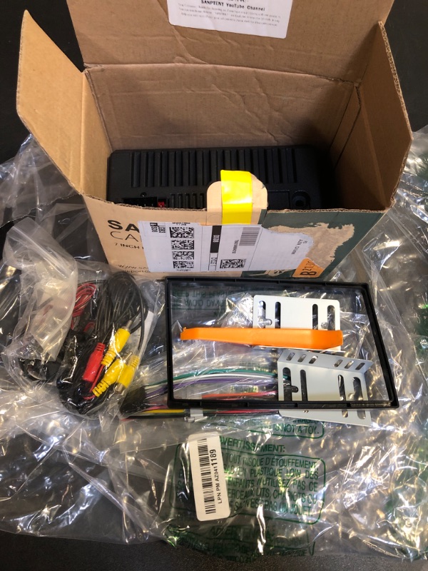 Photo 1 of Double Din Car Stereo Apple Carplay & Android Auto 7-Inch Full HD Touchscreen Car Audio Receiver with Bluetooth, FM Radio, USB & Type-C Ports, External Mic/AUX Input, Rear View Camera, Mirror Link