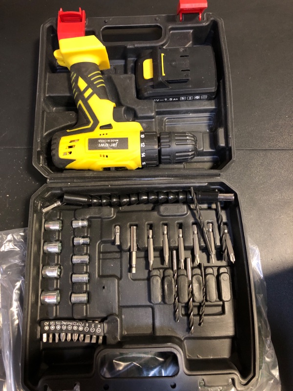 Photo 1 of Portable 21V Power Drill Set with 37PCS Drill Bit,Cordless Drill Kit with Battery and Charger,Jar-owl Home Tool Kit with Electric Drill,Power Tool Combo Kit for Men Women Office Repair Maintain-Yellow
