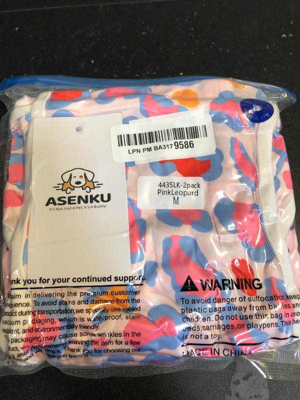 Photo 2 of ASENKU 2 Pack Dog Diapers Female Dogs, Dog Suspenders Reusable Doggie Diapers for Female Dogs Small,Washable Dog Period Diapers Dog Panties for Small Girl Dogs in Period Heat SIZE M