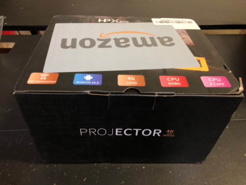 Photo 1 of Video Projector Support 1080p [Android TV] Mini Portable Smart TV Projector WiFi BT Built-in Netflix, Home Theater Projector 350 ANSI Support 4K, 4D 4P Keystone, 50% Digital Zoom, YouTube