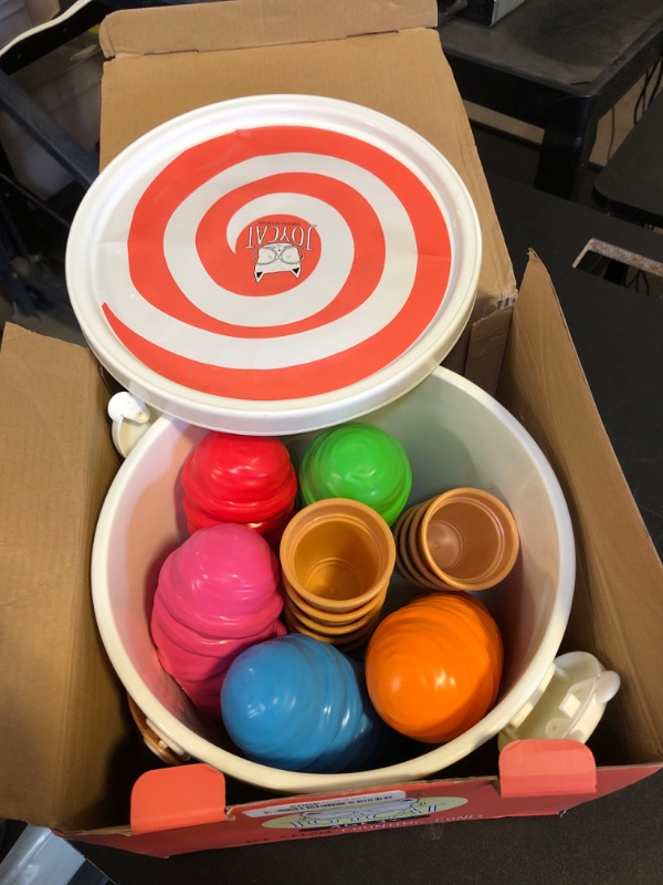 Photo 1 of JoyCat Ice Cream Preschool Learning Activities Counting and Color Sorting Set Stacking Toys for Kids 3-5, Fine Motor Skills Stacking Toys with Safety ? Durability, Math Learning Resources Toys 65PCS