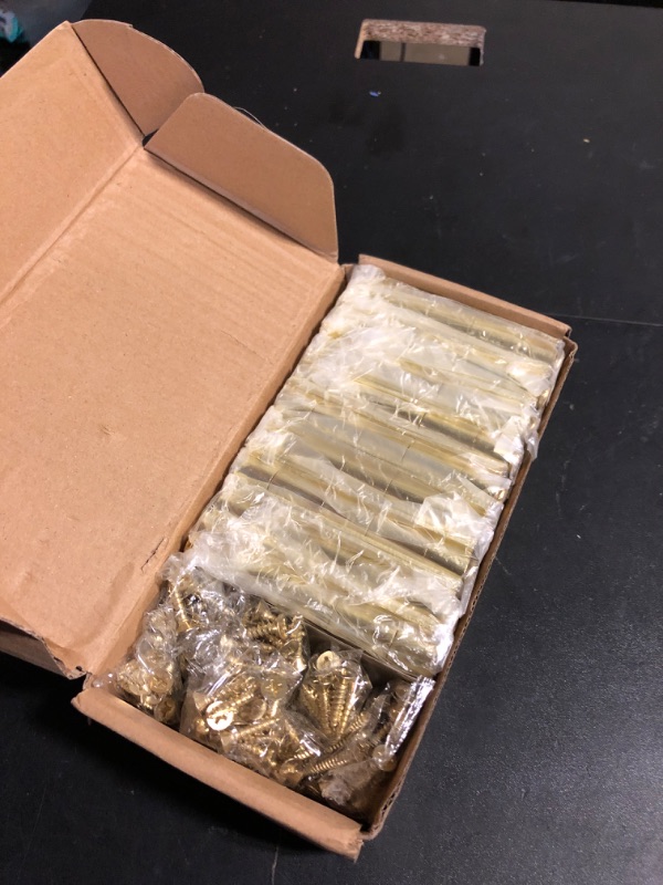Photo 1 of 18 Pack Square Door Hinges Satin Brass 3.5" x 3.5 Inch Door Hinges,3 1/2" Interior Door Hinges Square Corners 3 ½" Gold Iron Residential Hinges for Doors Bedroom Security Hardware
