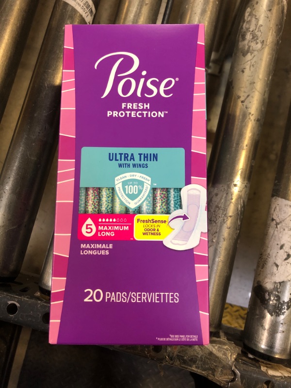 Photo 1 of Poise Ultra Thin Incontinence Pads with Wings 20 count