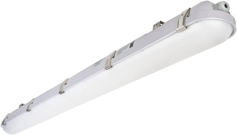 Photo 1 of DAKASON 4FT LED Vapor Tight Light 60W 6600lm (120W Eq.), Waterproof LED Outdoor Shop Light 5000K IP65 100-277V LED Vapor Proof Fixture for Parking Garage Car Wash Warehouse UL Listed 