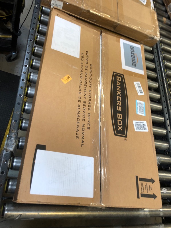 Photo 1 of Bankers Box 12 Pack X-RAY Basic-Duty File Storage Boxes, Standard Setup, Secure Tab Lock Closure, White/Blue