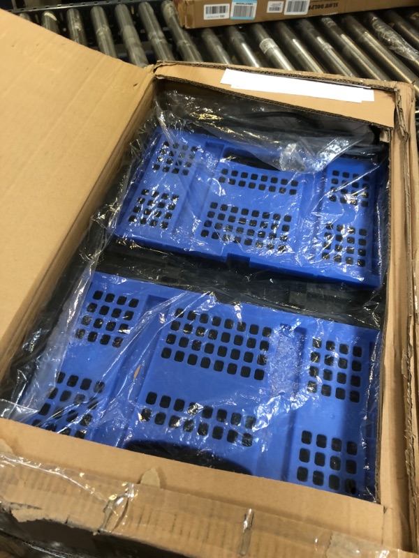 Photo 1 of Folding Hand Truck Dolly with Folding Basket, 330LBS Capacity Carts with Wheels 2 in 1 Platform Truck, Push Cart Dolly with 4 Wheels and Retractable Handle