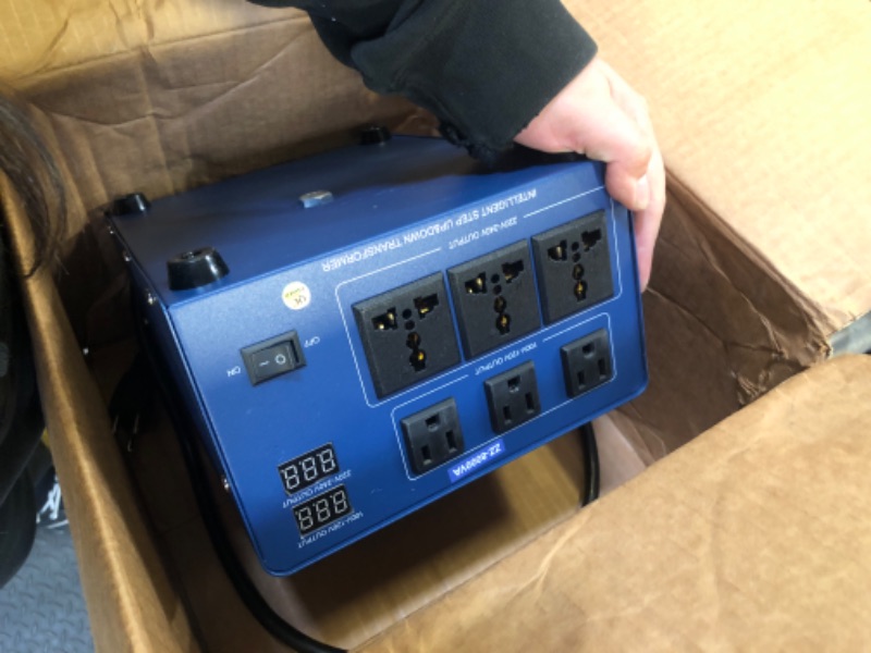 Photo 2 of 8000W Voltage Converter Auto Transformer,110/120/220/240V Heavy Duty Step Up/Down Power Converter Transformer with 3 US Outlets,3 Universal Outlets, LCD Display,Resettable Circuit Breaker Protection