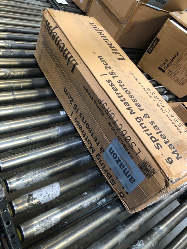 Photo 3 of Linenspa 6 Inch Mattress - Firm Feel - Bonnell Spring with Foam Layer - Mattress in a Box - Youth or Kids Bed - Guest Bedroom - Durable and Breathable Support - Affordable - Narrow Twin Size, Grey