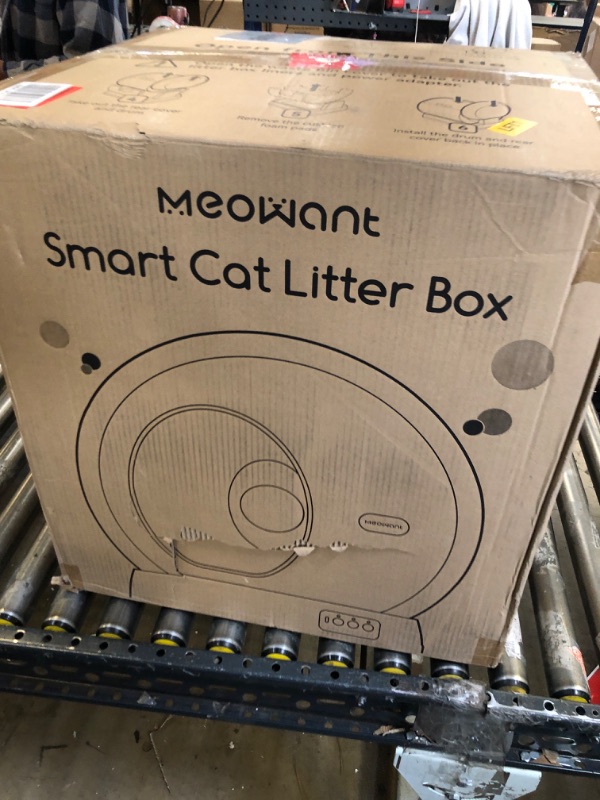 Photo 5 of MeoWant Self-Cleaning Cat Litter Box, Integrated Safety Protection Automatic Cat Litter Box for Multi Cats, Extra Large/Odor Removal/APP Control Smart Cat Litter Box with Mat & Liner