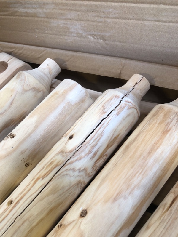 Photo 1 of Kdgarden Outdoor Wooden Curved Backless Porch Bench Rustic Style Cedar/Fir Wood Log Fire Pit Bench for Patio Garden Deck and Backyard, 40"-55" W×14" D×16.5" H, Natural Finish