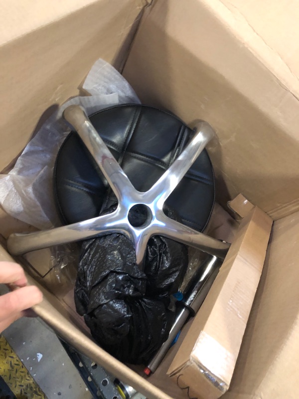 Photo 1 of McDooFly Adjustable Heavy Duty Stool - Rolling Stools with Locking Caster Wheels - Swivel Stools Backless Chair for Beauty Hair Salon Spa Home Kitchen Office Shop Massage(Black, Height 18 to 22 in)