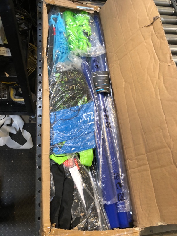 Photo 1 of Outdoor Portable Volleyball Net System - Adjustable Height Poles with Soft Volleyball Ball, Pump, Hammer, Boundary Line, and Carry Bag for Backyard, Beach, Lawn