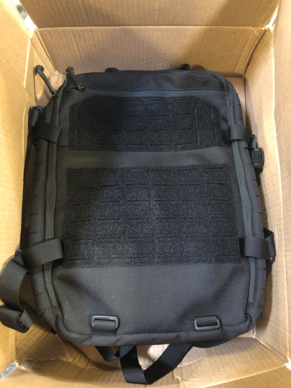 Photo 1 of Mythfinder Outdoor Laptop Backpack, Molle pack Combined With Tactical Vest For Outdoor Adventures(Black)