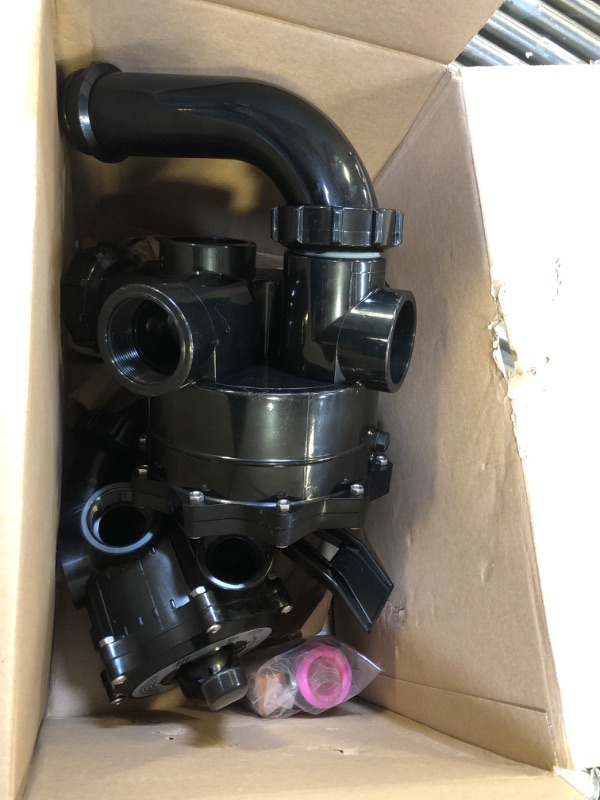 Photo 1 of Replacement for Hayward Vari-Flo Valve SPX0710X32 Side Mount Multiport Valve Rebuild Kit for S200 and S240 Series Pool and Spa Sand Filter 1.5 Inch Ports, 5 Inch Centerline, 6 Position (Black)