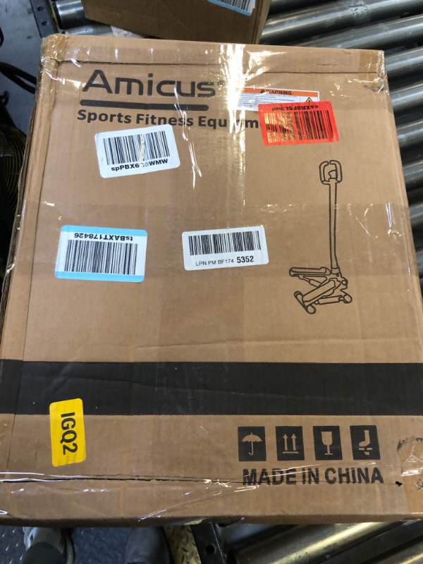 Photo 1 of Amicus Mini Stepper with Handlebar for Exercise, Stair Stepper with Resistance Band, Hydraulic Fitness Stepper Machine for Home, 330lbs Weight Capacity, Gray