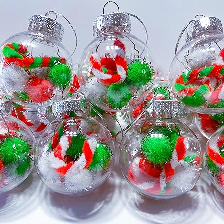 Photo 1 of Christmas Ornaments - Christmas Tree Decorations - Set of 12 Christmas Decorations Candy Cane Home Decor Green Red White Tree Wreath Garland Peppermint Ornament