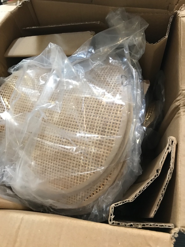 Photo 1 of LMLAITE Plug in Pendant Light Rattan Hanging Lamp with On/Off Switch,15ft Hemp Rope Cord Handwoven Boho Rattan Lampshade Hanging Light Fixture with Plug in Light Fixture for Kitchen Island Dining Room