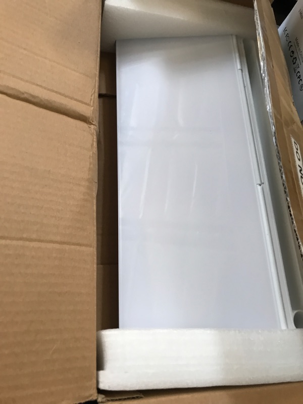 Photo 1 of Small Glass Desktop Whiteboard Dry-Erase-Board - Computer Keyboard Stand White Board Surface Pad with Drawer, Desk Organizers with Accessories for Office, Home, School Supplies