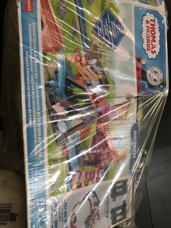 Photo 2 of Thomas & Friends Motorized Toy Train Set Crystal Caves Adventure with Thomas, Tipping Bridge & 8 Ft of Track for Preschool Kids Ages 3+ Years?