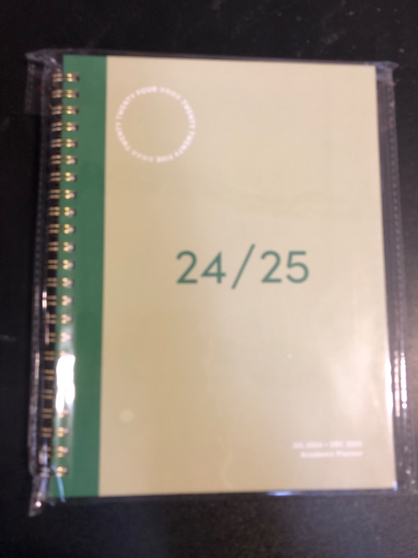 Photo 2 of Riley's Planner 2024-2025 Academic Year, 18-Month Simple Weekly Planner - Streamlined Weekly & Monthly Agenda Planner, Sturdy Cover, Notes Pages, Twin-Wire Binding (8 x 6 inch, Green)