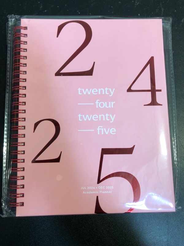 Photo 2 of Riley's Planner 2024-2025 Academic Year, 18-Month School Calendar 2024-2025 Planner Book Hardcover, Monthly and Weekly Student Planner, Notes Pages, Twin-Wire Binding (8 x 6 inch, Pink)